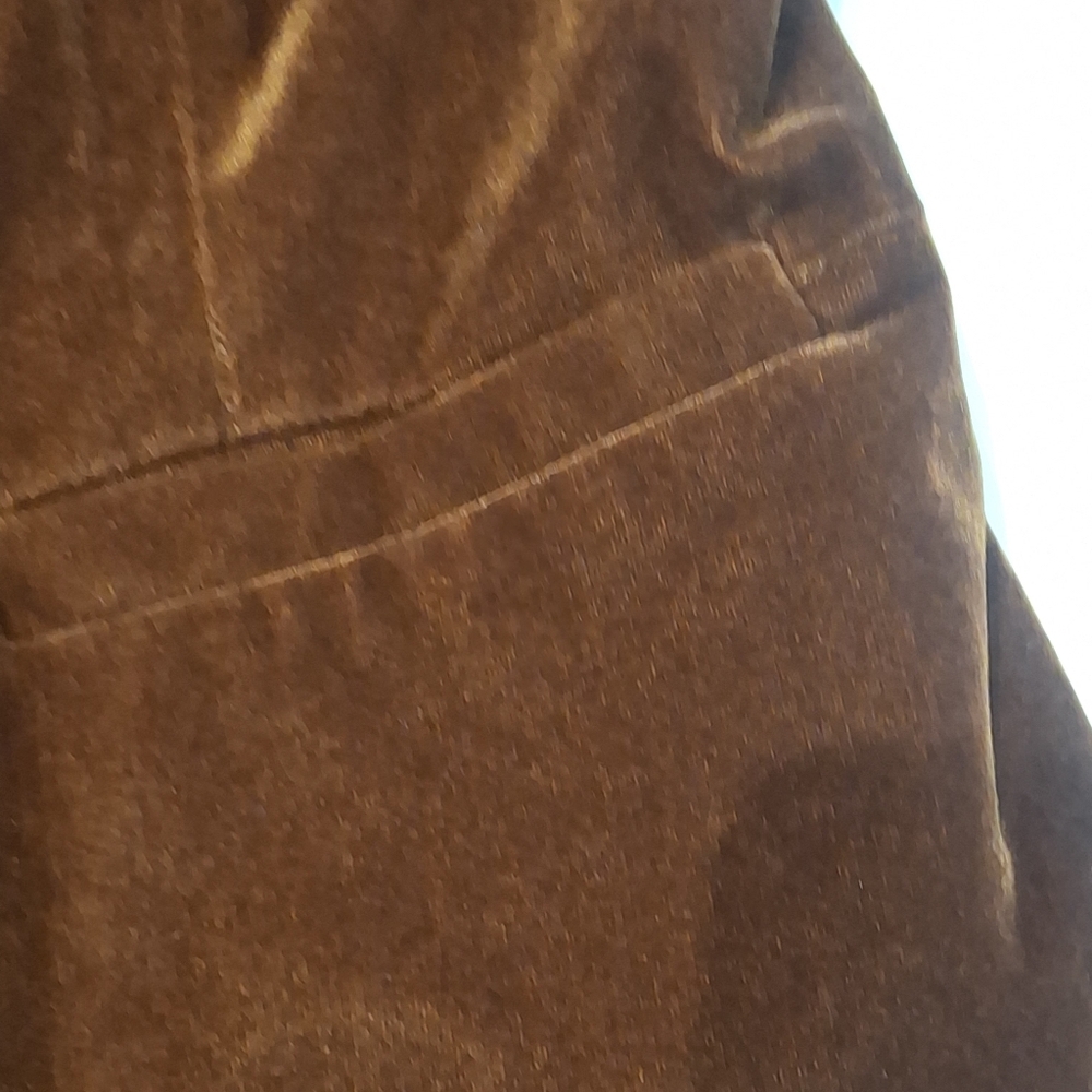 Allegra K Women's Chocolate Brown Velvet 3 Button Vest Size L - Picture 8 of 12